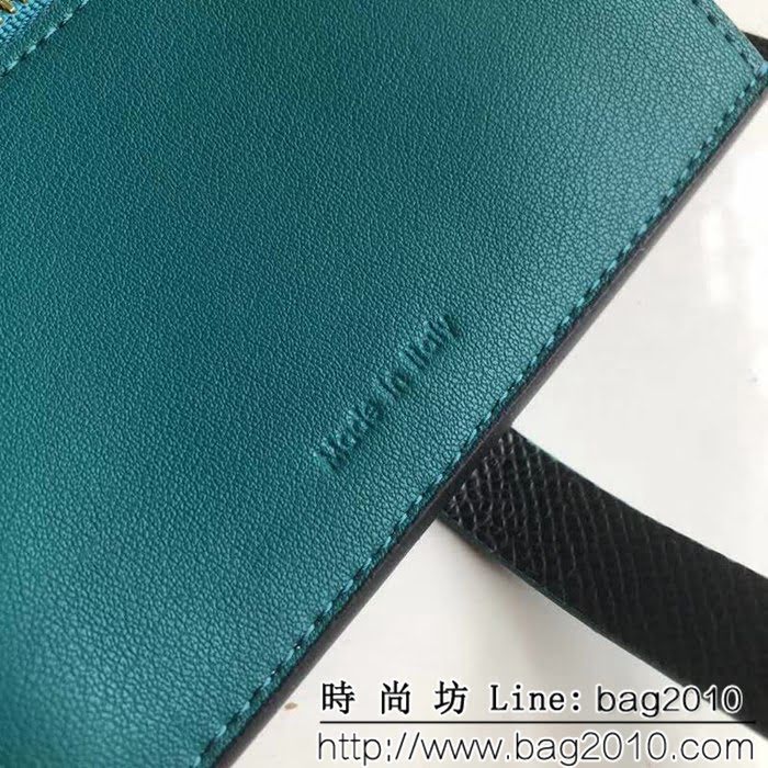 CELINE賽琳原單 專櫃款 手掌紋牛皮小號搭扣拼色錢夾 0146 SL1422